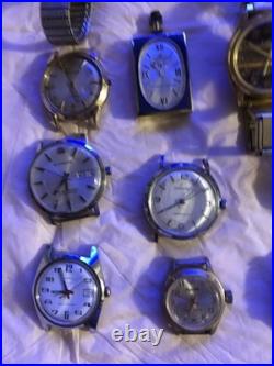 37 Mechanical Mixed Watch Lot For Parts Or Repairs