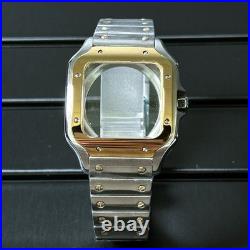 38mm Square Watch Case 316L Steel Strap Watch Repair Modification No Logo 27mm
