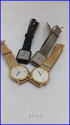 4 Vintage Seiko 2-2P20-5F29 & 2P30 Watch As Is Not Running Parts. Or. Repair