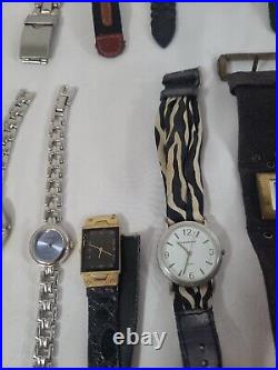 40 Pc Men's Women's Wrist Watch Lot Vtg Thru Modern For Repair Parts
