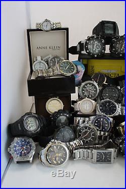 40 Watch Lot Invicta Citizen Seiko Bulova & More For Parts / Repair / Resell