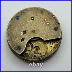 41.6mm Unidentified Chronograph Pocket Watch Movement Parts Repair Restoration