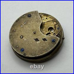 41.6mm Unidentified Chronograph Pocket Watch Movement Parts Repair Restoration