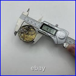 41.6mm Unidentified Chronograph Pocket Watch Movement Parts Repair Restoration