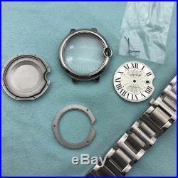 42mm balloon bleu style watch repair parts case kit for 2824 or 2892