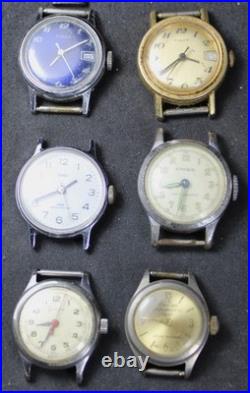 (50) Mid-Size & Ladies Vintage Mostly Mechanical Watch Lot Parts/Repair/Crafts