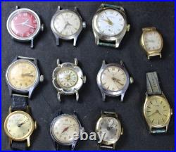 (50) Mid-Size & Ladies Vintage Mostly Mechanical Watch Lot Parts/Repair/Crafts