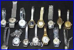 (50) Mid-Size & Lady's Estate Watch Lot Vintage Parts/Repair/Crafts