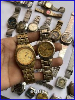 50 Scrap Watches Lot Mixed Brands Automatic Manual Vintage For Parts Repair