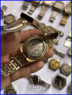 50 Scrap Watches Lot Mixed Brands Automatic Manual Vintage For Parts Repair
