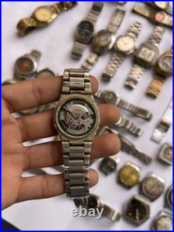50 Scrap Watches Lot Mixed Brands Automatic Manual Vintage For Parts Repair