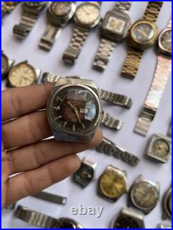50 Scrap Watches Lot Mixed Brands Automatic Manual Vintage For Parts Repair