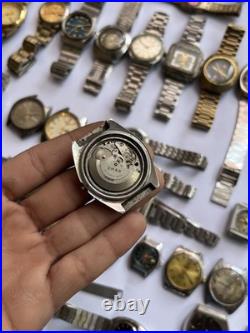 50 Scrap Watches Lot Mixed Brands Automatic Manual Vintage For Parts Repair