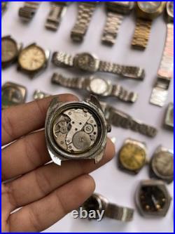 50 Scrap Watches Lot Mixed Brands Automatic Manual Vintage For Parts Repair