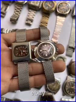 50 Scrap Watches Lot Mixed Brands Automatic Manual Vintage For Parts Repair