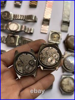 50 Scrap Watches Lot Mixed Brands Automatic Manual Vintage For Parts Repair