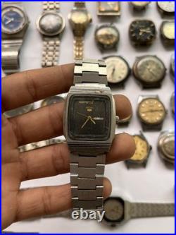 50 Vintage Scrap Watches Lot Mixed Brands Parts Repair Automatic Manual Swiss