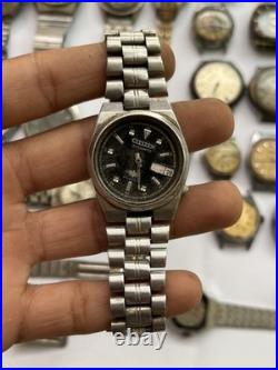 50 Vintage Scrap Watches Lot Mixed Brands Parts Repair Automatic Manual Swiss