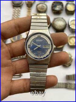 50 Vintage Scrap Watches Lot Mixed Brands Parts Repair Automatic Manual Swiss