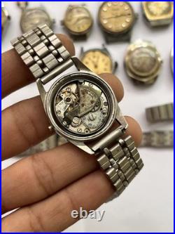 50 Vintage Scrap Watches Lot Mixed Brands Parts Repair Automatic Manual Swiss