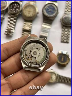 50 Vintage Scrap Watches Lot Mixed Brands Parts Repair Automatic Manual Swiss