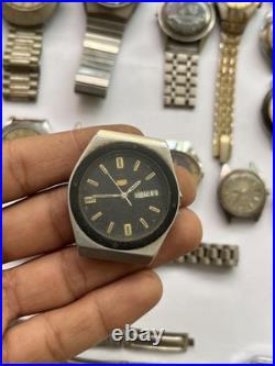 50 Vintage Scrap Watches Lot Mixed Brands Parts Repair Automatic Manual Swiss
