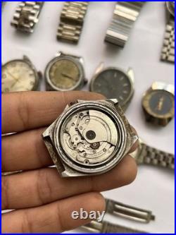 50 Vintage Scrap Watches Lot Mixed Brands Parts Repair Automatic Manual Swiss