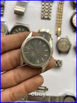 50 Vintage Scrap Watches Lot Mixed Brands Parts Repair Automatic Manual Swiss