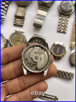 50 Vintage Scrap Watches Lot Mixed Brands Parts Repair Automatic Manual Swiss