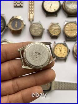 50 Vintage Scrap Watches Lot Mixed Brands Parts Repair Automatic Manual Swiss