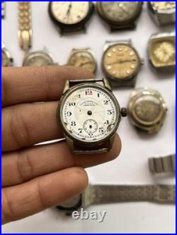 50 Vintage Scrap Watches Lot Mixed Brands Parts Repair Automatic Manual Swiss