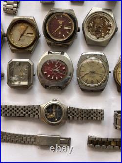 50Vintage Watches Lot Scrap Repair Mixed Brands Watchmaker Parts Bundle Untested