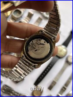 50Vintage Watches Lot Scrap Repair Mixed Brands Watchmaker Parts Bundle Untested