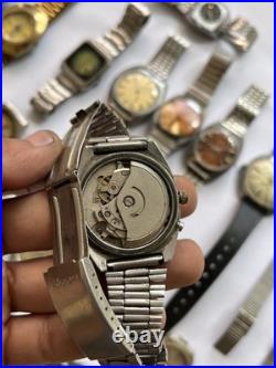 50Vintage Watches Lot Scrap Repair Mixed Brands Watchmaker Parts Bundle Untested