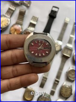 50Vintage Watches Lot Scrap Repair Mixed Brands Watchmaker Parts Bundle Untested