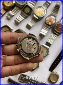 50Vintage Watches Lot Scrap Repair Mixed Brands Watchmaker Parts Bundle Untested