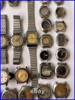 50x VTG Scrap Watches Lot Automatic Manual Mixed Brands Parts Repair Watchmaker
