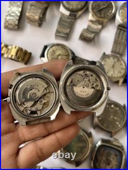 50x VTG Scrap Watches Lot Automatic Manual Mixed Brands Parts Repair Watchmaker
