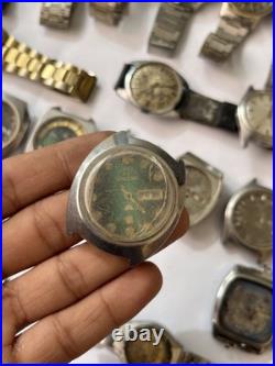 50x VTG Scrap Watches Lot Automatic Manual Mixed Brands Parts Repair Watchmaker