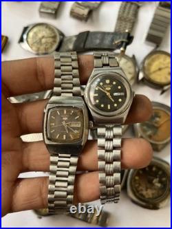 50x VTG Scrap Watches Lot Automatic Manual Mixed Brands Parts Repair Watchmaker