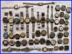 50x VTG Scrap Watches Lot Mixed Brands Automatic Manual Parts Repair Watchmaker