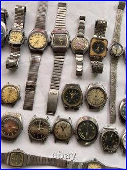 50x VTG Scrap Watches Lot Mixed Brands Automatic Manual Parts Repair Watchmaker