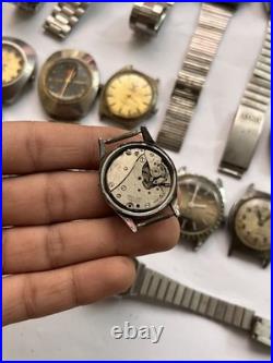 50x VTG Scrap Watches Lot Mixed Brands Automatic Manual Parts Repair Watchmaker