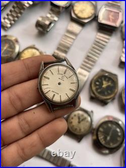 50x VTG Scrap Watches Lot Mixed Brands Automatic Manual Parts Repair Watchmaker