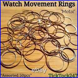 50x Watch movement rings metal for automatic & mechanical watches spares repairs