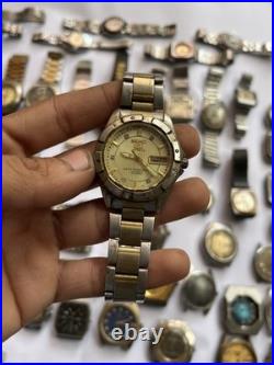 51 Vintage Scrap Watches Lot Automatic Manual Mixed For Parts Repair Watchmaker