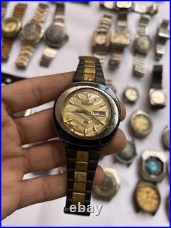 51 Vintage Scrap Watches Lot Automatic Manual Mixed For Parts Repair Watchmaker