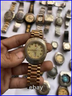 51 Vintage Scrap Watches Lot Automatic Manual Mixed For Parts Repair Watchmaker