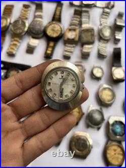 51 Vintage Scrap Watches Lot Automatic Manual Mixed For Parts Repair Watchmaker