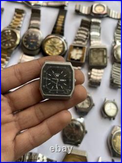 51 Vintage Scrap Watches Lot Automatic Manual Mixed For Parts Repair Watchmaker
